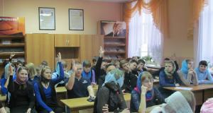 Встреча со старшеклассниками  Семеновской православной гимназии