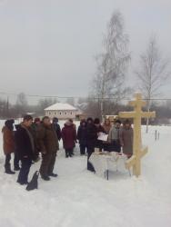 В деревне Шалдеж Семеновского благочиния на месте строящего храма состоялся молебен