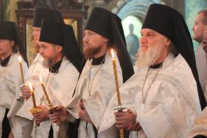 В честь праздника Вознесения Господня епископ Августин совершил Всенощное бдение в Городецком Феодоровском мужском монастыре 